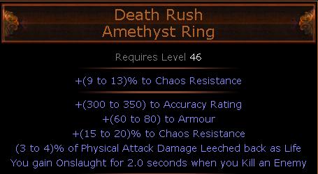 poe death rush