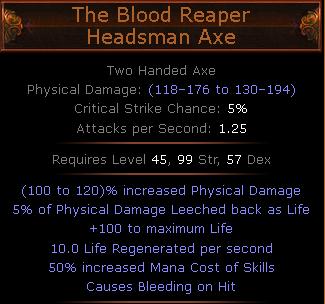 poe the blood reaper