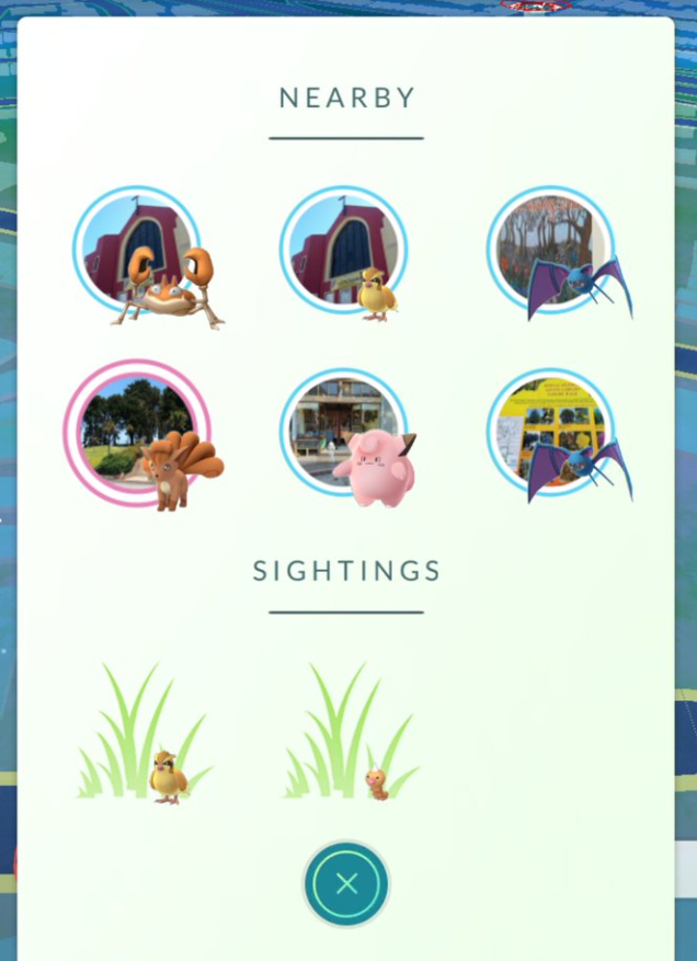 pokemon go nearby