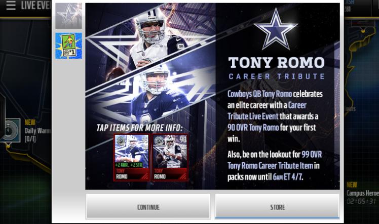 romo career tribute 99 ovr madden