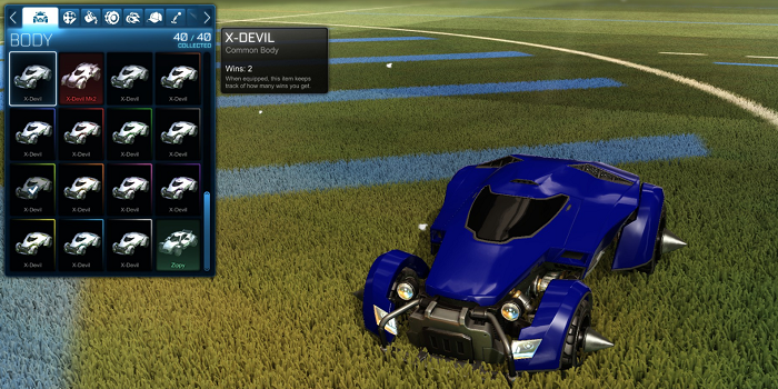 rocket league rare tradeup - new painted breakout, octane and merc-x devil default