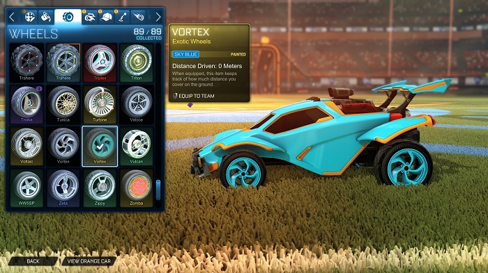 rocket league exotic items trade in - painted octane vortex