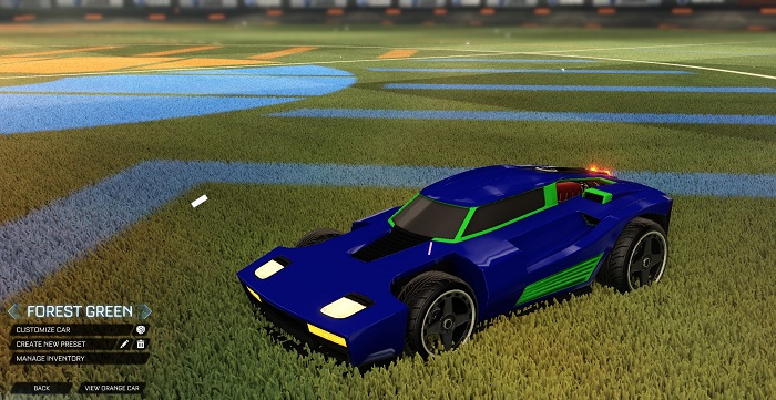 rocket league new painted cars bodies - painted breakout - forest green