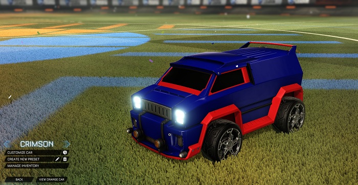 rocket league new painted cars bodies - painted merc - crimson