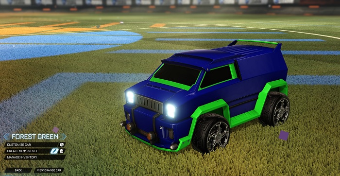 rocket league new painted cars bodies - painted merc - forest green