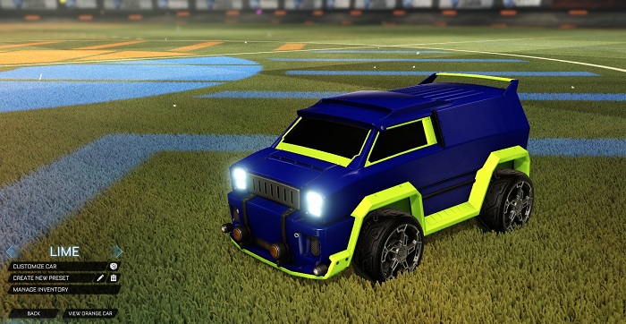 rocket league new painted cars bodies - painted merc - lime