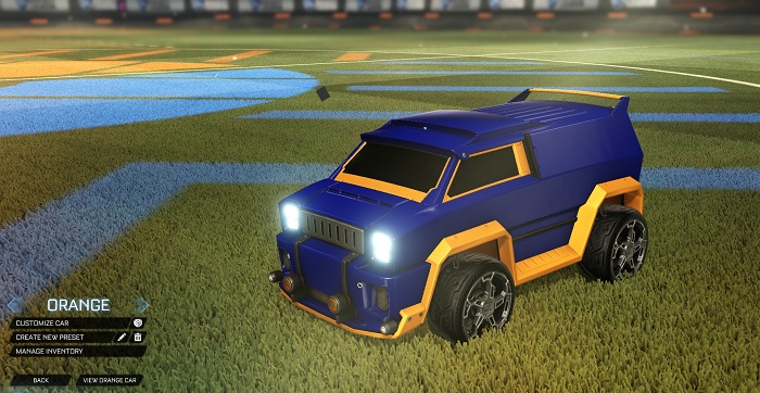 rocket league new painted cars bodies - painted merc - orange