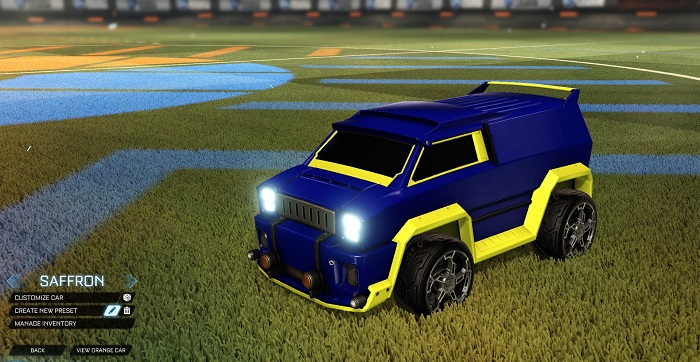 rocket league new painted cars bodies - painted merc - saffron