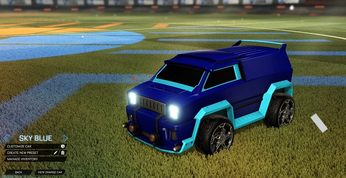 rocket league new painted cars bodies - painted merc - sky blue