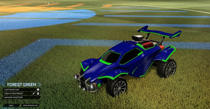 rocket league new painted cars bodies - painted octanes - forest green