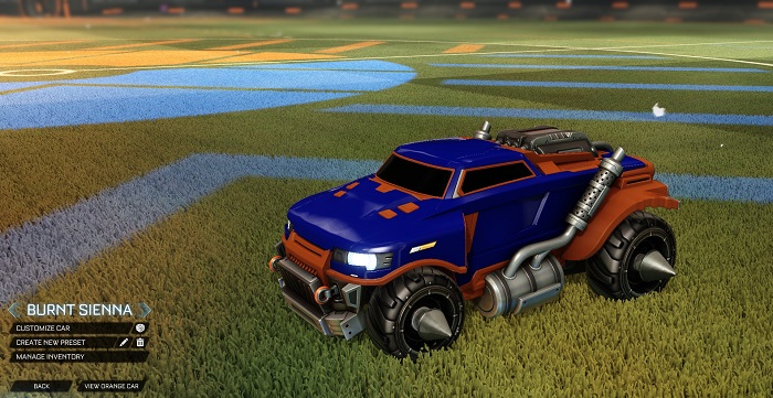 rocket league new painted cars bodies - painted road hog - burnt sienna