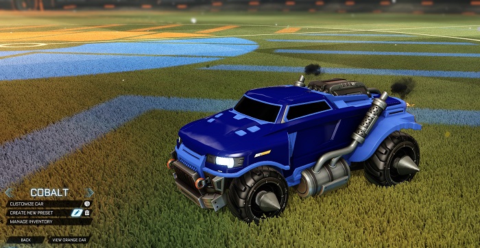 rocket league new painted cars bodies - painted road hog - cobalt