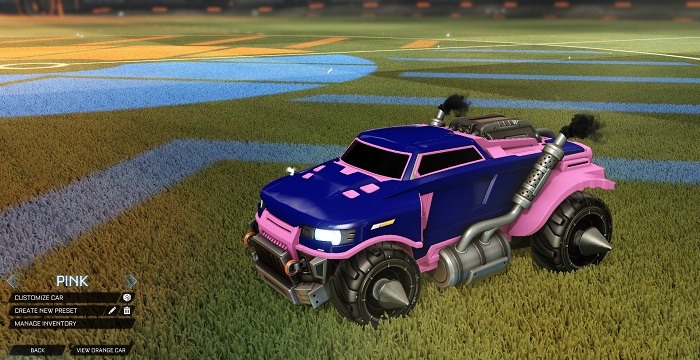 rocket league new painted cars bodies - painted road hog - pink