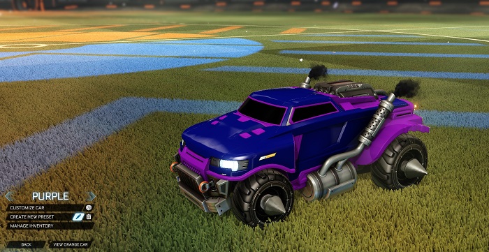 rocket league new painted cars bodies - painted road hog - purple