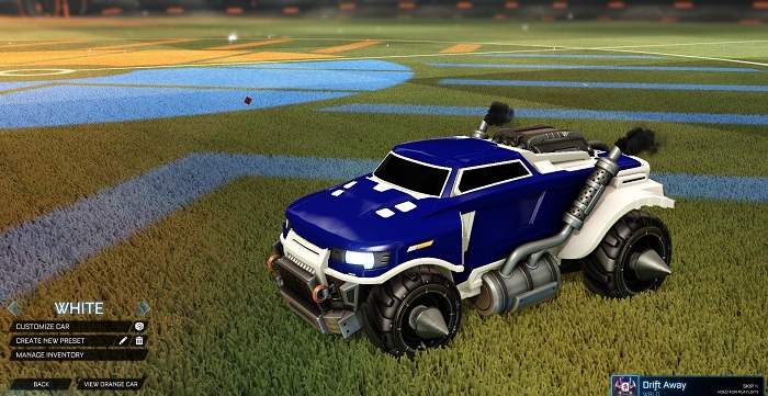 rocket league new painted cars bodies - painted road hog - white