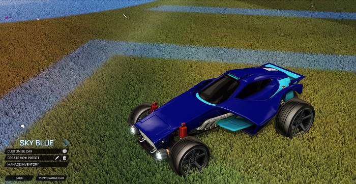 rocket league new painted cars bodies - painted venom - sky blue