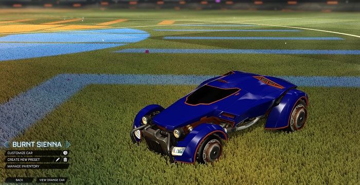 rocket league new painted cars bodies - painted x-devil - burnt sienna