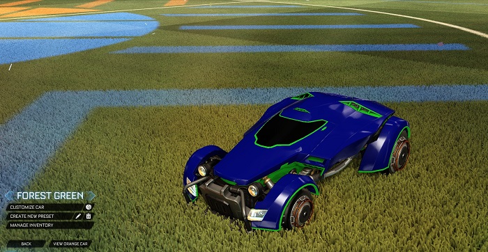 rocket league new painted cars bodies - painted x-devil - forest green