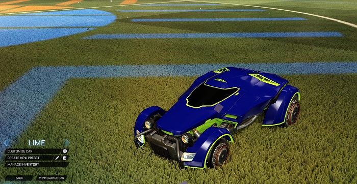 rocket league new painted cars bodies - painted x-devil - lime