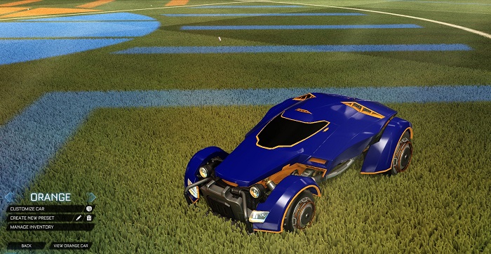 rocket league new painted cars bodies - painted x-devil - orange