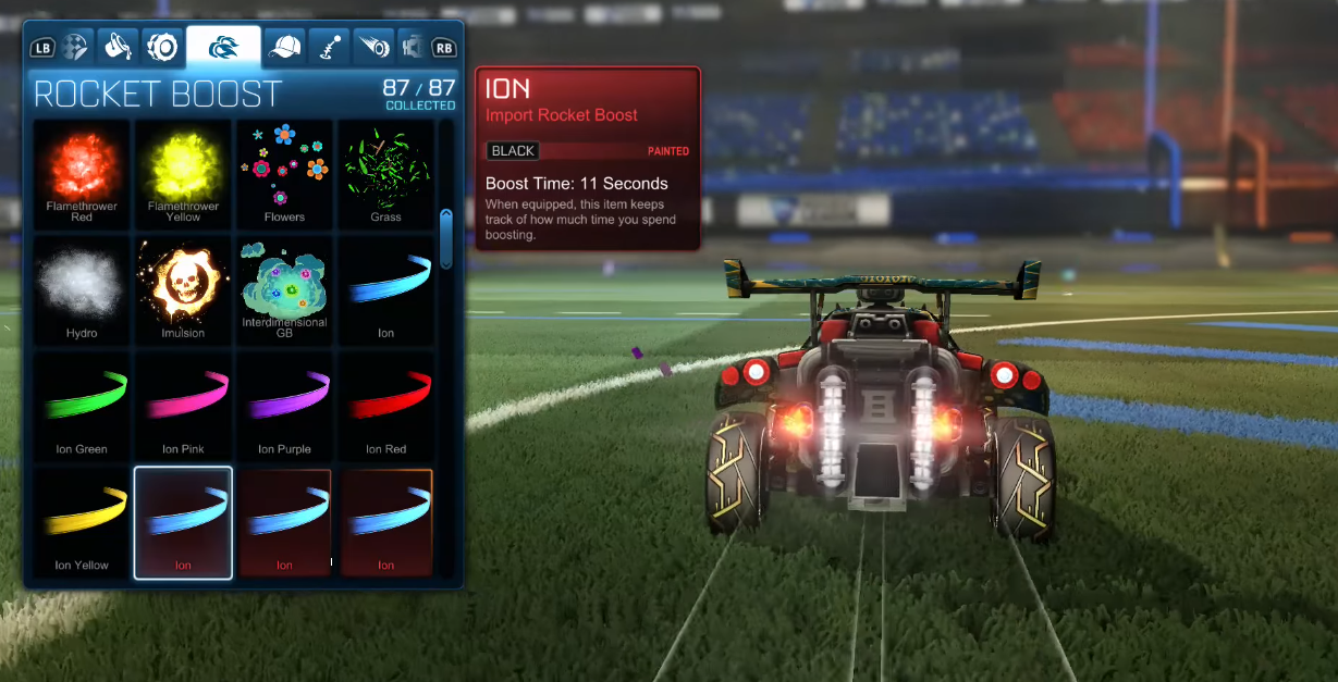 does black ion on boost in rocket league really give you a secret advance 2