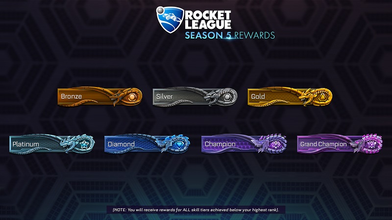 rocket league competitive season 5 rewards - player banners