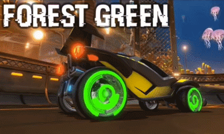 rocket league trading new all painted chrono wheels forest green