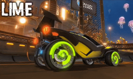 rocket league trading new all painted chrono wheels lime