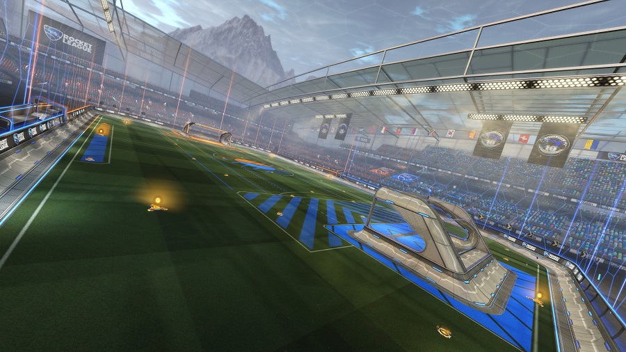 rocket league anniversary field - throwback stadium