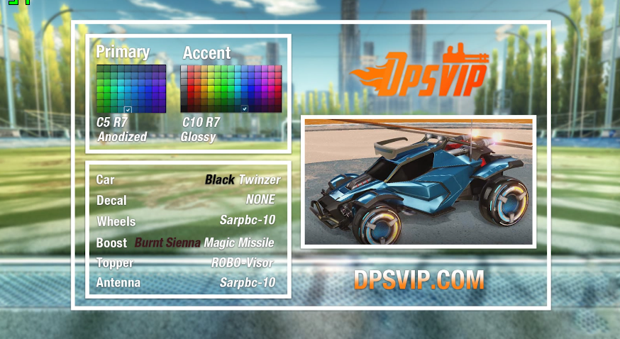 rocket league twinzer design - sarpbc-10 wheels