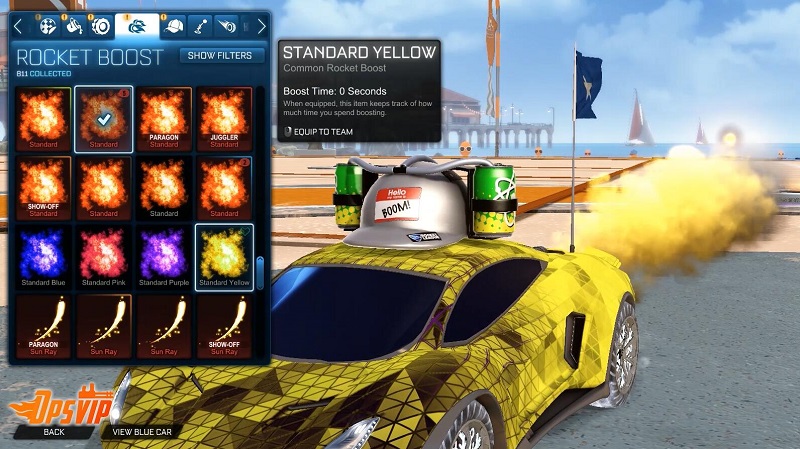 9 rocket league endo car standard yellow